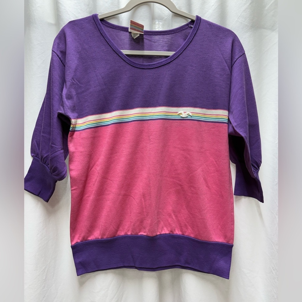 Vintage Wrangler top with rainbow stripe women’s L